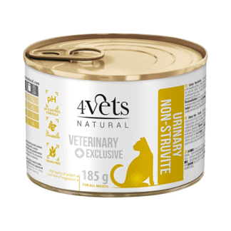 4Vets NATURAL – URINARY NO STRUVIT NEW CAT корм 185 г для кошек с заболеваниями мочевыводящих путей