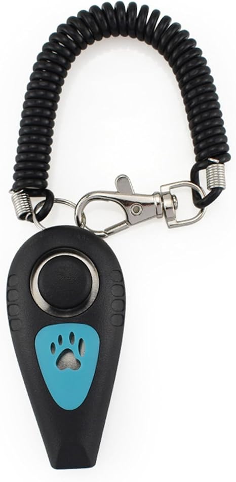 Generisch Dog Training Sounder, Dog Whistle Clicker, Pet Obedience Trainer, Simply Printed Button, Recall Device, 6.5 x 3 x 2 cm, for Cat or Bird