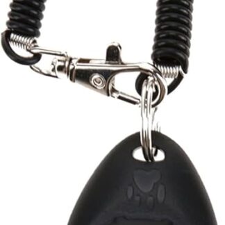 Black Clicker Easy to Use with Button Dog Training Accessories Agility Equipment Training Behavior Aid Dogs
