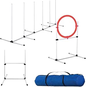 Agility for the Dog - Complete Set Including Carry Bag - Dog Training - Dog Slalom - Agility Set for Dogs