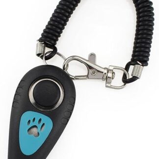 Generisch Welpen Klickertraining - 2 in 1 Welpentraining Clicker und Pfeife - Verhaltenshilfe mit Handgelenkband, Leise Rückrufpfeife für Hunde und Kleintiere