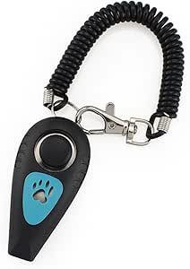 Youding Hundetraining Clicker | 2 in 1 Haustierklicker und Pfeife | Verhaltenshilfe mit Handgelenksgurt, Rückrufvorrichtung, Hundepfeife für kleine tierische Katzenpferd Vogel