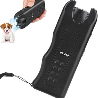 COMFOLIVING Ultrasonic Dog Trainer, LED Flashlight, Anti Bark Training Device for Pets, Effective Hand Trainer to Stop Barking for Aggressive Dogs Indoor and Outdoor