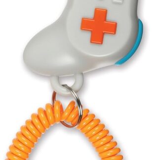 BrightKins Smarty Pooch Training Clicker Gamepad Style Clicker for Dog Training with Flexible Wrist Strap, Dog Training and Behavior Solution, 1 Piece