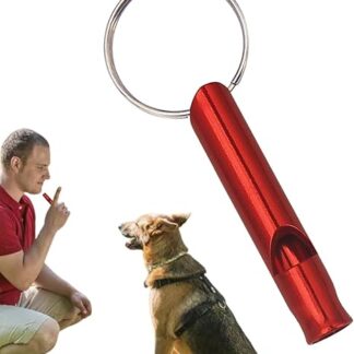 Vuggdt Ultrasonic Dog Whistle - Adjustable Anti Bark Ultrasonic Tool, Dog Track Whistle - Portable Dog Training Behavior Aid Stop Bark Control Tool with Lanyard