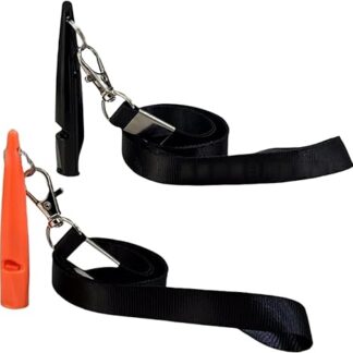 Peysaitr Hundetrainingspfeife mit Umhängeband, klarer Ton, großer Klangbereich, ideale Hochfrequenz-Langstrecken-Hundepfeife für die meisten Rassen, Schwarz mit schwarzem Seil