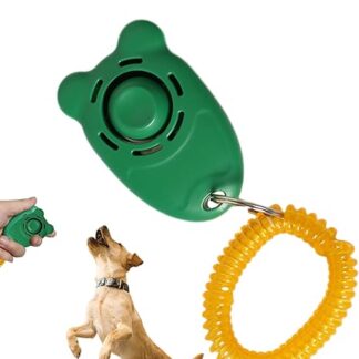 Uoqpty Pet Clicker Training Tool - Puppy Clicker Dog Training with Wristband, Behavioral Aid, Lightweight Pet Accessories for Dogs, Cats, Puppies