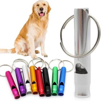 Whistle for Dogs, Hanging Stop Dog Bark Whistle with Iron Ring, Pet Training Flutes Behavior Aids for Puppies to Sit, Lie Down, Get Up and Recall