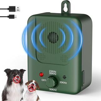 QEWEUUIE Anti-Bell-Gerät für Hunde, 3 Frequenzen, Trainings- und Verhaltenshilfen für Hunde, wasserdicht, Wandmontage, Ultraschall-Bellstopper, für drinnen und draußen, Abschreckung für Hunde