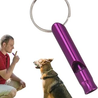 Ultrasonic Dog Whistle Aluminum Alloy Adjustable Frequencies Dog Whistles Recall Dog Whistle Anti Barking for Cats and Dogs, 3 Pack Purple