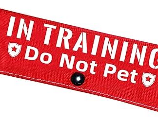 Advivio In Training Do Not Pet Dog Lead Sleeve Funny Red - Leash for Walking Pets - Gift for Dog Owners