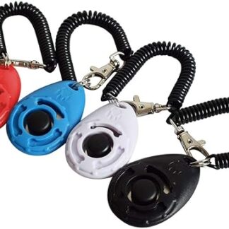 Ruconla - Set of 4 dog training clickers with hand strap, pet training clicker set