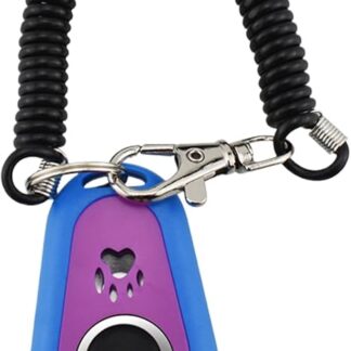 Dog Clicker | Animal Education Clicker with Two-Tone Design, Portable Tool with Wrist Strap for Medium & Large Dog Breeds - Behavior Support for Obedience, Barking & Recall