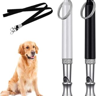 AYVRUOP Dog Whistle Against Barking, Dog Whistle Rütter Recall Used for the Call Dog Whistle Against Barking, Dog Whistle High Frequency Silent, Adjustable Dog Whistle Against Barking, Pack of 2