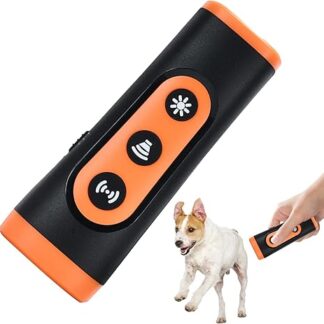 Proypiax Dog Barking Stop Device, Ultrasonic Bark Control, Portable Rechargeable Anti-Bark Device with Torch Multifunctional for On the Go Long Walks Home Obedience Neighbours