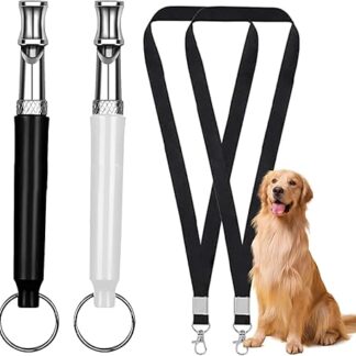 Pack of 2 Dog Whistle Rütter Recall for High Frequency Silent Dog Whistles Dog for Dog Training Whistle Adjustable Barking Counter, Aid Whistle Dog Recall Dog Clicker Lanyard
