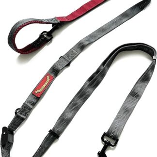 Tail Blazers™ Double Ended Lead for Dogs Quick Release 1.5 m to 2.5 m Multifunctional Hands-Free Dog Leash Training Lead for Dogs No Pull Dog Lead with Padded Handle Dog Essentials