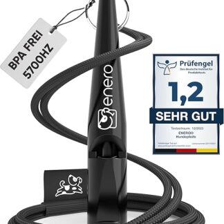 ENERO Dog Whistle - Extremely Reliable Dog Training & Education - High Frequency - Long Range Volume - Includes Practical Lanyard