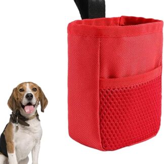 Fulenyi Dog Treat Bag, Portable Water Resistant Bum Bag for Dogs, Puppies, Travel or Outdoor, Dog Accessories, Dog Training and Behavioral Aids