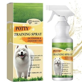 Hunde Töpfchentraining Spray, Welpentöpfchentraining Duft Lockstoff, Haustier Verhaltenskorrektor Spray, langanhaltender Duft, schnell und effektiv, 180 g, für alle Hunderassen und Altersgruppen