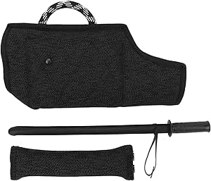 Qcwwy Dog Bite Training Set, Robust and Bite Resistant, Professional Dog Training Set, Interactive Bite Sleeve Attack Stick Set for German Shepherds and Malinois Puppies