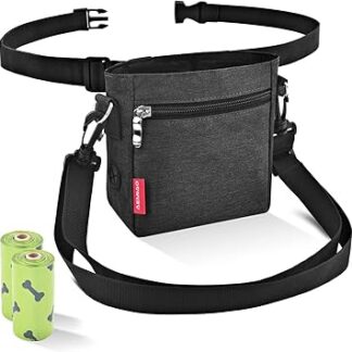 AEMIAO Treat Bag for Dogs with Magnetic Closure, Practical Food Bag, Dog Training, Treat Bag for Dogs with Removable Inner Pocket, Waste Bag Dispenser
