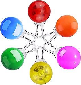 Homeet Dog Collar Light, 6PCS Clip-on LED Lights Pet Safety Flashing Colorful Collar Clip for Night Walking(Battery Included)