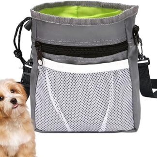 Dmuzsoih Treat Bag for Dogs, Dog Training Bag - Large Dog Training Bag, Dog Bag with Waist Strap, Shoulder Strap, Integrated Waste Bag Dispenser, Dog Training and Behavioural Aids