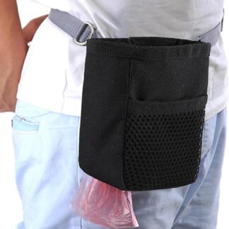 TARAKO Dog Treat Bag | Portable Water Resistant Treat Belt Bag for Dogs and Puppies, Travel or Outdoor Use, Dog Accessories, Dog Training and Behavioral Aids, Black S