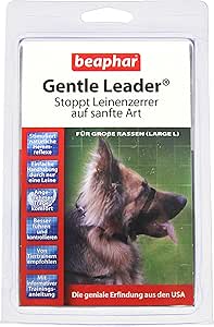 BEAPHAR GENTLE LEADER FOR LARGE DOGS, L SIZE, BLACK LEAD