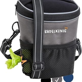 Rudelkönig Treat Bag for Dogs - Practical Dog Food Bag with Waste Bag Dispenser for Hanging