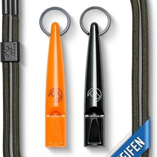 GIZZY® 2 x Dog Whistles Loud & Extensive Whistle I 2 x Dog Whistles Ideal as Training Aids for Dogs I Suitable for Dog Training Barking or as a Dog Whistle Recall I Includes High-Quality Band