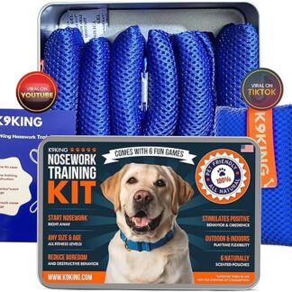 Ultimate Dog Scent Training Kit Metal Box - Enrichment Puzzle Toy for Dogs, Dog Training Tools & Behavior Aids, Fragrance Work Training for Dogs, Agility Training Equipment for Dogs