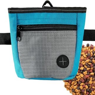 Dog training bag for treats, dog training bag, treat bag for walking the dog, magnetic closure, puppy goodie treat bag with waist belt for behavioral aids