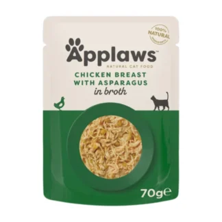 Applaws Курица со спаржей в бульоне, 70 г, пакет для кошек