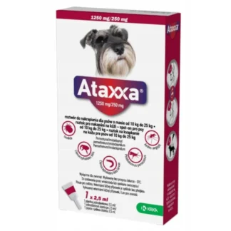 KRKA ATAXXA SPOT-ON 2,5 мл капли от блох и клещей для собак весом 10-25 кг (1 пипетка)