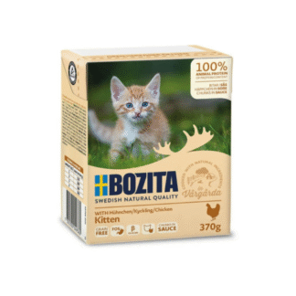 Bozita FELINE CARTON 370G КУСОЧКИ ДЛЯ КОТЯТ В СОУСЕ С КУРИЦЕЙ влажный корм для котят и беременных кошек
