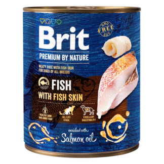 BRIT PREMIUM BY NATURE FISH & FISH SKIN 800 г беззерновой влажный корм с рыбой для собак