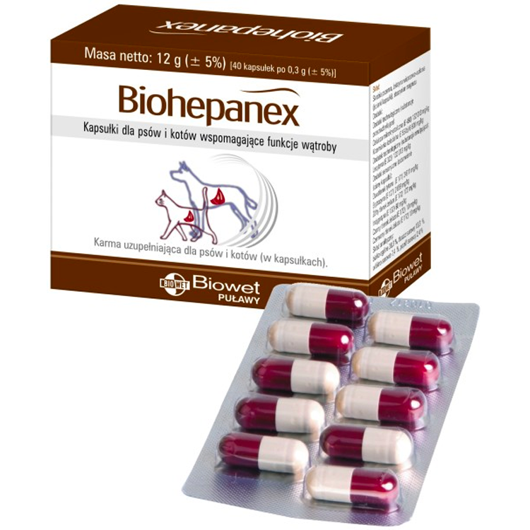 Biowet Puławy BIOHEPANEX 40 CAPSULES поддержка функции печени