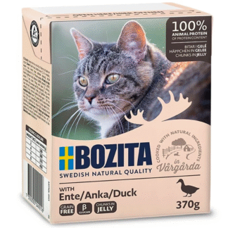 Bozita FELINE КАРТОН 370 Г КУСОЧКИ В ЖЕЛЕ С УТКОЙ