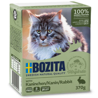 Bozita FELINE КАРТОН 370 Г КУСОЧКИ В ЖЕЛЕ С КРОЛИКОМ