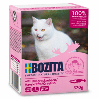 Bozita FELINE КАРТОН 370 Г КУСОЧКИ В ЖЕЛЕ С РАКОМ
