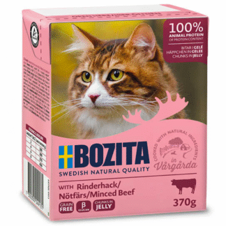 Bozita FELINE КАРТОН 370 Г КУСОЧКИ В ЖЕЛЕ С РУБЛЕНОЙ ГОВЯДИНОЙ