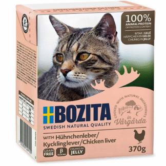 Bozita FELINE КАРТОН 370 Г КУСОЧКИ В ЖЕЛЕ С КУРИНОЙ ПЕЧЕНЬЮ