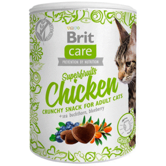 Brit Care CAT SNACK SUPERFRUITS CHICKEN 100 г, куриное лакомство для кошек