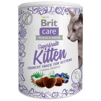 Brit Care CAT SNACK SUPERFRUITS KITTEN 100 г беззерновые лакомства с курицей для котят