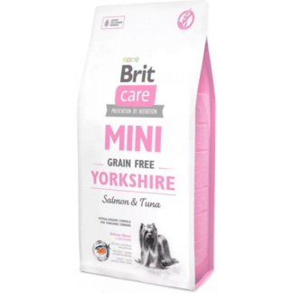 Brit Care MINI GRAIN FREE YORKSHIRE беззерновой корм с лососем и тунцом для йорков