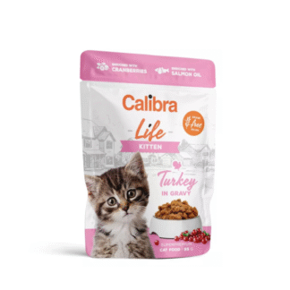Calibra CAT LIFE POUCH KITTEN TURKEY IN GRAVY 85 г пакетик с индейкой в соусе для котят