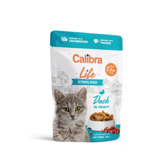 Calibra CAT LIFE POUCH СТЕРИЛИЗОВАННАЯ УТКА В ПОДЛИВЕ 85 г пакетик с уткой в подливе для стерилизованных кошек