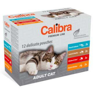 Calibra CAT PREMIUM ADULT MULTIPACK 12 x 100 г влажный корм для кошек